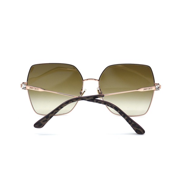 JIMMY CHOO REVES/S DDB GOLD COPPER BROWN GRADIENT WOMEN'S SUNGLASSES - Picture 6 of 10